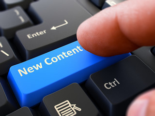 Taste mit der Beschriftung "New Content" auf einer Computertastatur